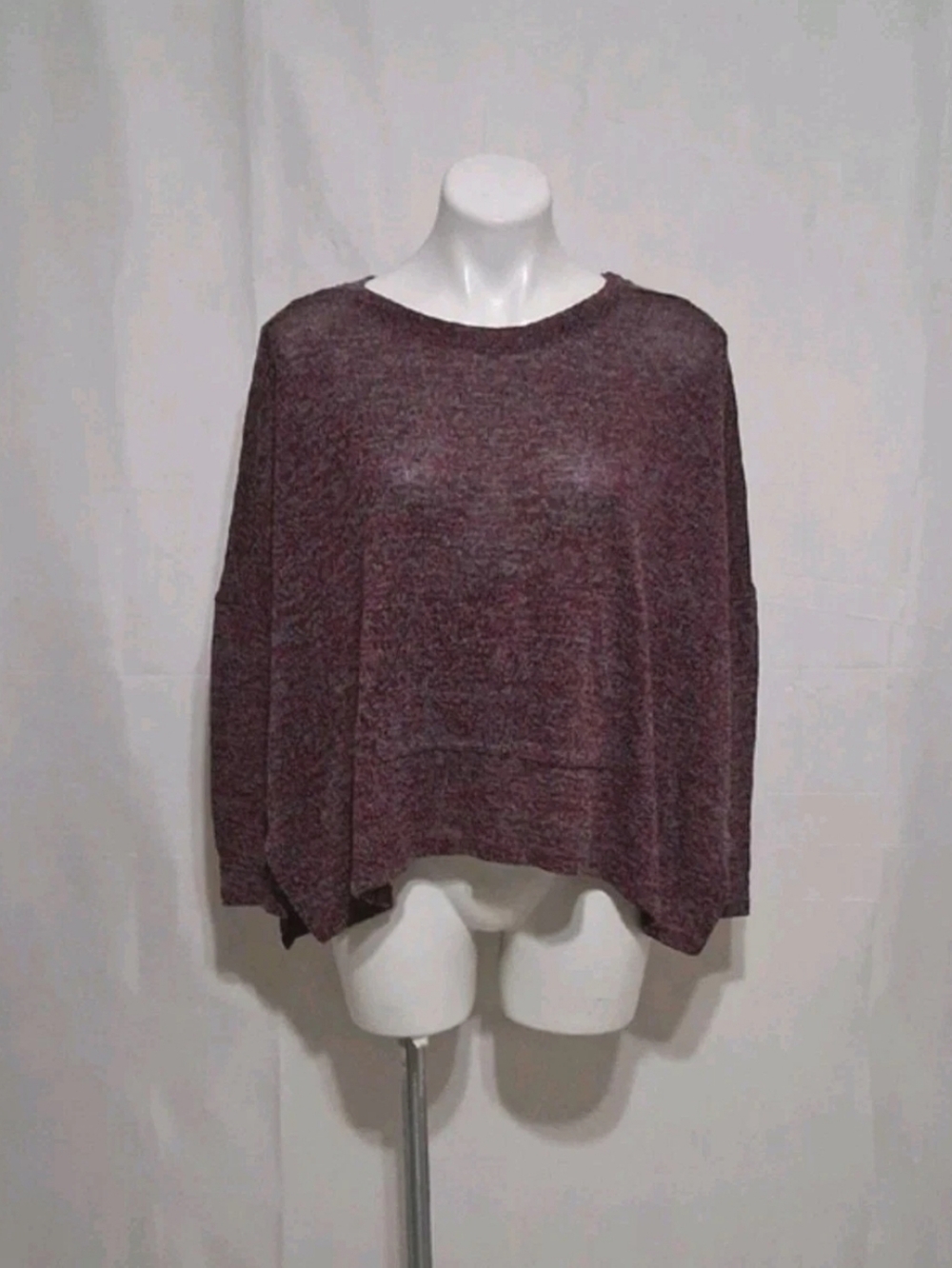 Anthropologie Paper Crane Oversized Knit Sweater Poncho Boho Boxy Cozy One Size